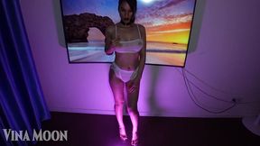 gorgeous footjob with cum on feet pov