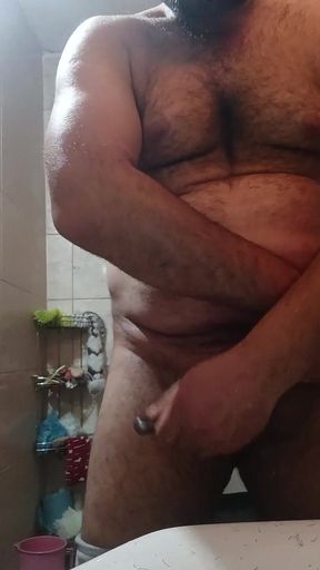 Daddy Shaves His Dick in the Bathroom and Cums