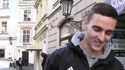 Czech guy needs some cash so he sucks a dick to earn it