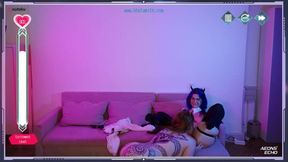 Control Two Girls in a Video Game: Hentai IRL Nutaku Amateur French