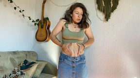 belly with a scar