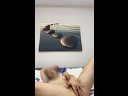Finger friction ignites tight pussy glow