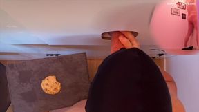 Gloryhole Daddy Cums on a Cookie - and I Swallow More Than That