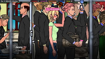 Jenny serves customers at the table, but deep down she wants to serve them with her throat