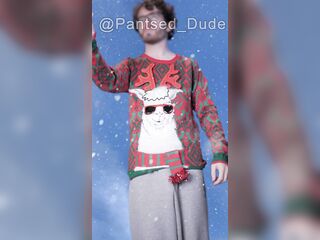 Christmas magic backfires! Raiment vanish, leaving Andy in nature's garb and naked!