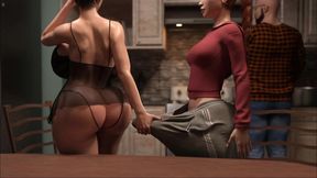 MILF Neighbour Teacher Invites Shemale Girl College Student House for Having Fun Cheating Husband