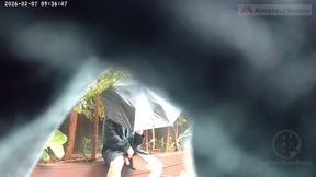 amateur guy caught peeing in a public park