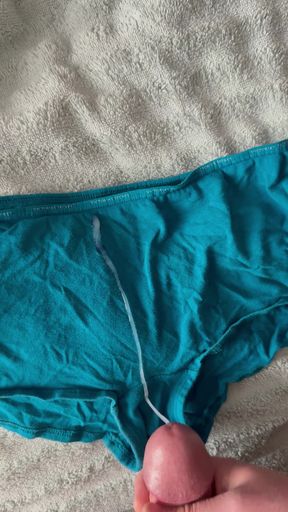 Cum on wife's panties 2