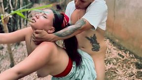 Plump Latina Cutie Let a Stranger Fuck Her Hard & Cum On Her Fat Ass In the Bamboo Thicket