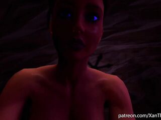2 perspired futas making love in desert home (Dune parody)