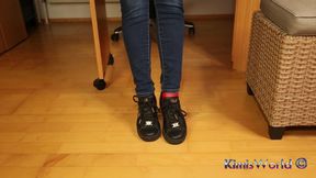 Red Stockings, Sneakers &amp; Dangling Tease