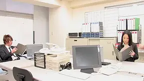 Stunning Japanese gal gets plowed hard in an office