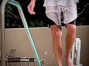 Slow-mo freeballing huge dick