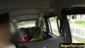 Taxi amateur taken for ride on cabbies cock