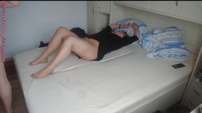 Hot MILF date in pantyhose 1 ** undressing **