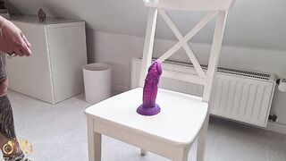 CrazyFetishCouple - Rides the Monster Dragon Sex Toy