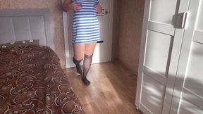 Fucked His Stepsister When She Masturbated - Cum in Pussy