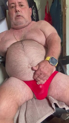 Mark Fletcher piss soaked panties, precum with lots of cum