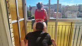 sexo en la terraza en las miradas de nuestros vecinos ! sexo publico