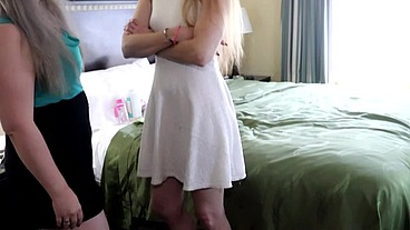 Kitty Quinn gets spanked and diapered for wetting panties
