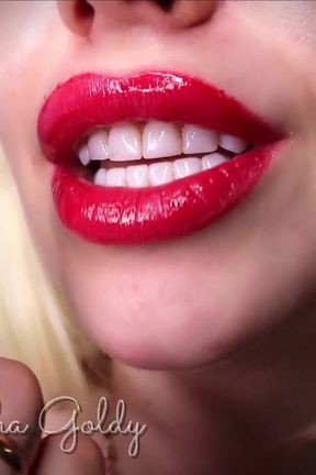 My Middle fingers and humiliations do not knock an erection you got from My red lips, but even increase it!