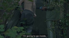 step mom’s secret masturbation in share tent turns taboo fuck!
