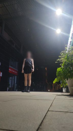 Asian Sissy Chastity Flasher