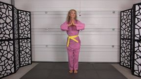 CHEYENNE EARNS HER ORANGE KARATE BELT