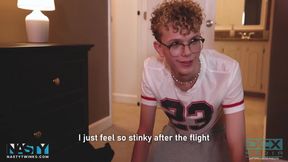 Gay foreign exchange student gets destroyed in dirty college shower