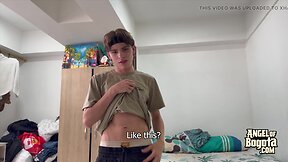 Young guy keeps his Latino secret with angelic hottie