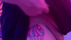 Cute bbw trans girl shows off her plump happy horn