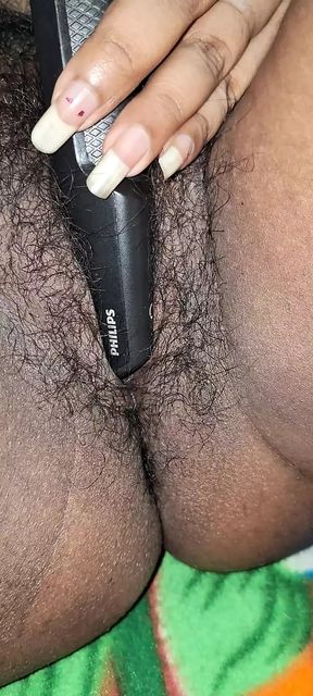 Masturbation with trimmer