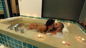 painful anal fuck in the bathtube - amateur homemade couple