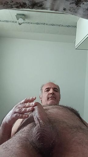 Tutorial for a Pleasant Penis Massage with a Flow of Sperm on the Smartphone Screen