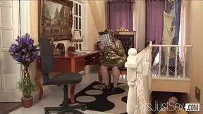 Naughty JAV brunette offers sultry Asian blowjob then wild sex session