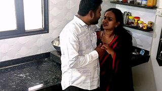 Indian woman with a banging body is fucked in the kitchen