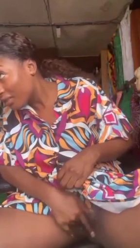 Public Masturbation of a Horny Mama Playing Her Fat Pussy in Her Shop for Her Lover