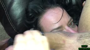 Big Tits MILF Face Fucked, Worships Balls, Licks Asshole, Gets Spit on