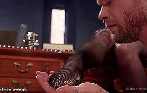 Man in chastity femdom anal fucked