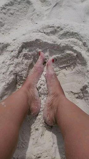 Feet in the sand