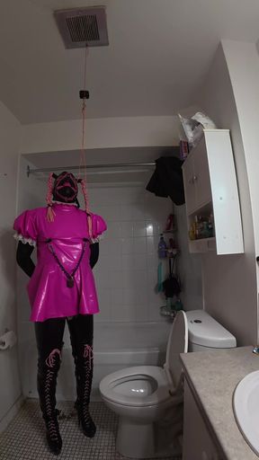 Sissy Maid Bathroom Self Bondage