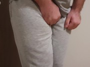 Comming home despered to pee and my diaper leak everywhere