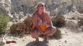 Lena Cox - Orgasm in Orange Mini Dress