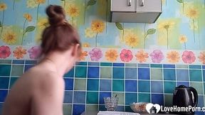 Stepdaddy Face Fucks Horny Brunette Slut