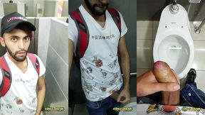 jerking off my big uncut cock at the mall s public bathroom - camilo brown