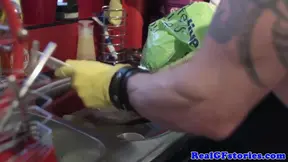 Real dom housewife drinks a load of cum