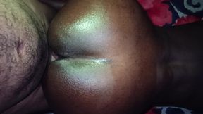 Doggy Stroking This Ebony Ass