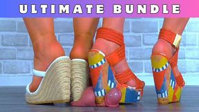 Trampling Your Cock & Face In Our Vacation Wedges - Ultimate Bundle - HUGE DISCOUNT!!!! - 180 - Goddess Amber - Miss Lucy - Trample Trampling CBT Ballbusting Crush Crushing