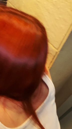 CREAMPIE ! Passionate kissing in fitting room and hot sex in mall toilet   Clip 1