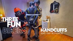 Three Fun Bikers! (720p) Gay Bondage - Gay Domination - Leather - Biker Gear - Handcuffs